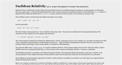Desktop Screenshot of euclideanrelativity.com