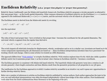 Tablet Screenshot of euclideanrelativity.com